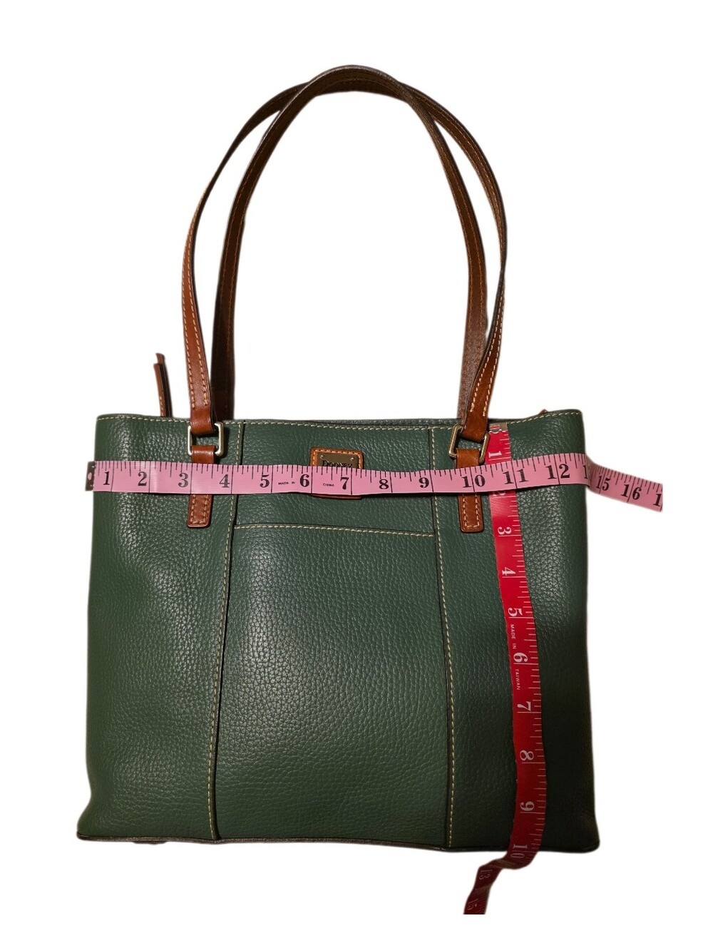 Dooney & Bourke Pebble grain leather olive green small Lexington tote - Picture 7 of 7